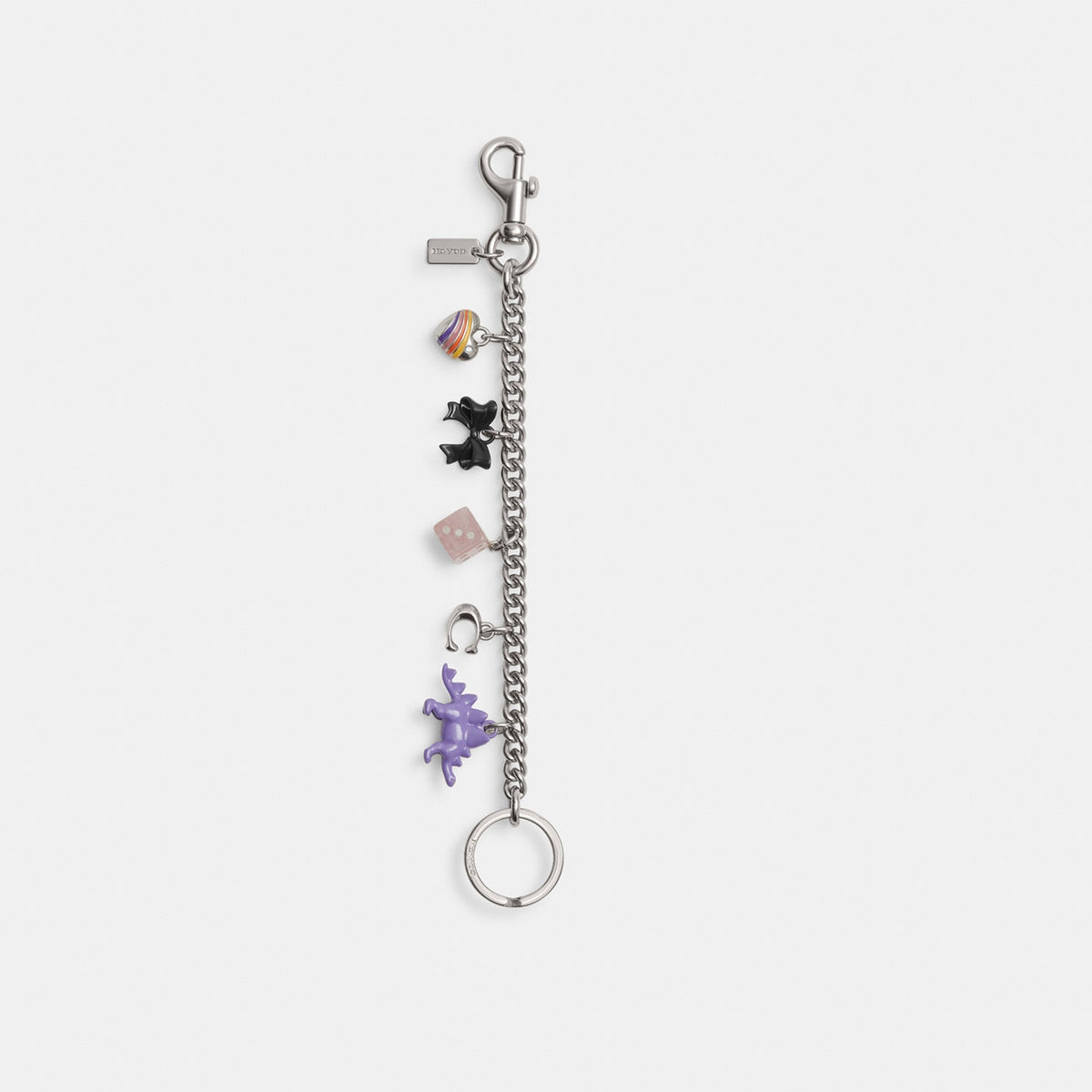 Coach Motif Chain Bag Charm - Silver/Multi (Women's)