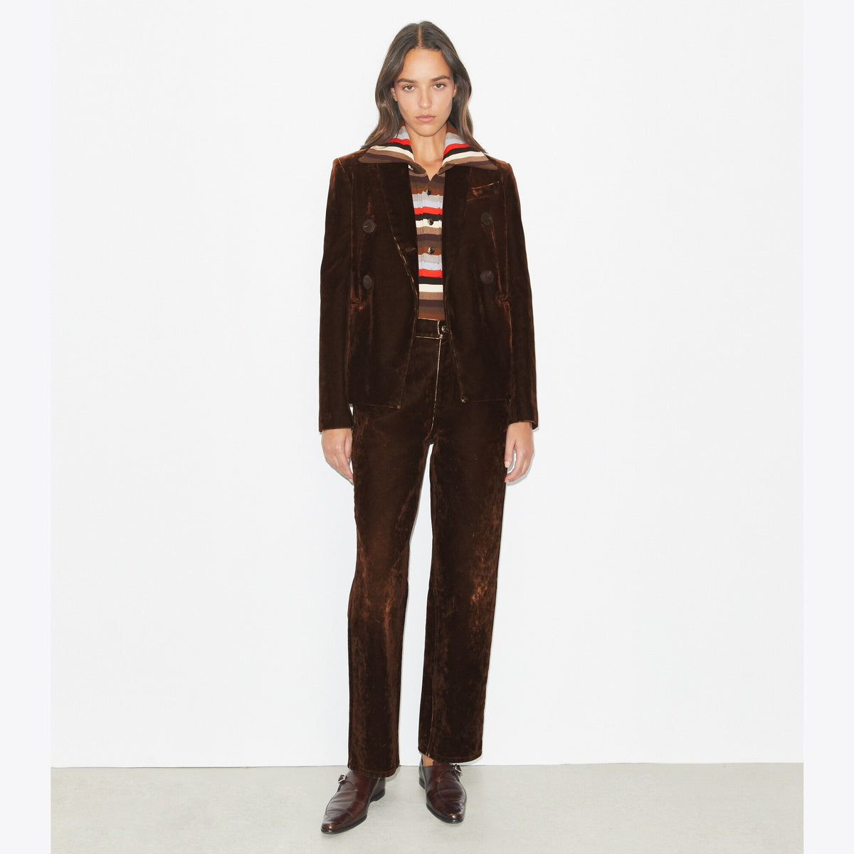 Tory Burch Denim Blazer - Dark Brown - 3