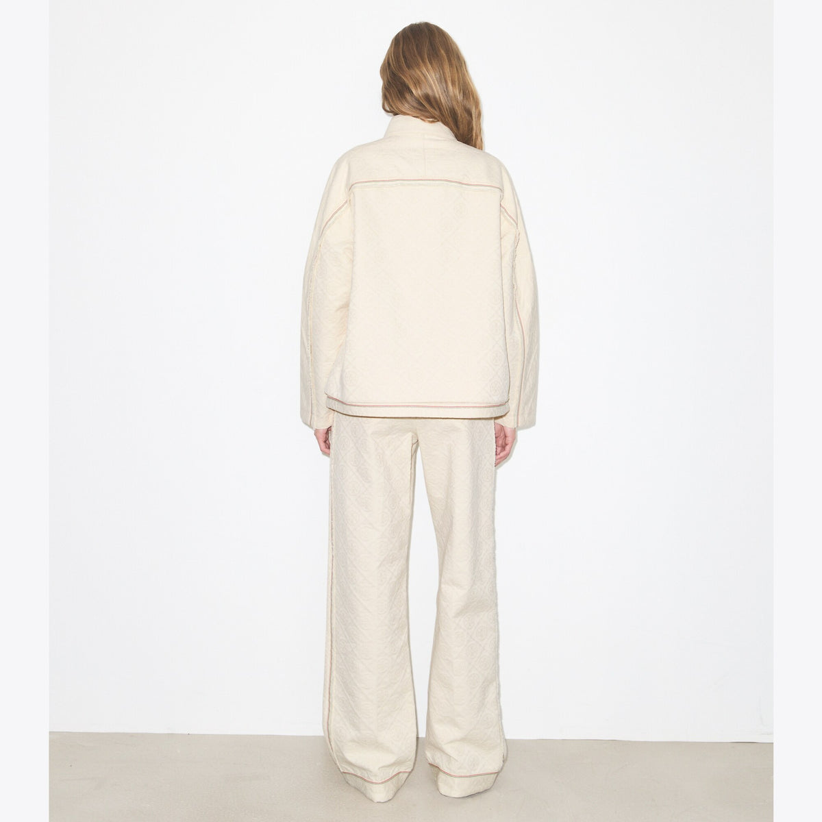 Tory Burch Denim Jacket - White/Ivory T Monogram - 4