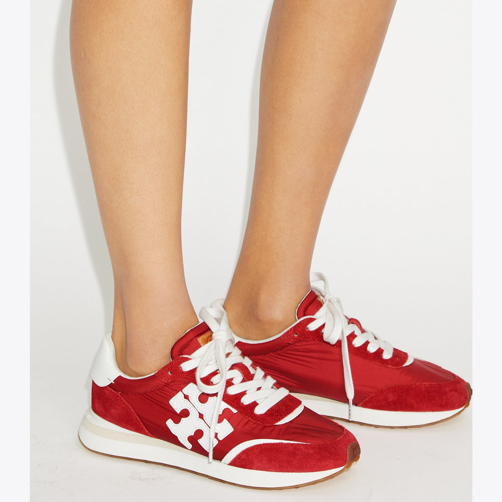 Tory Burch Destiny Trainer - Tory Red / Tory Red / White - 2