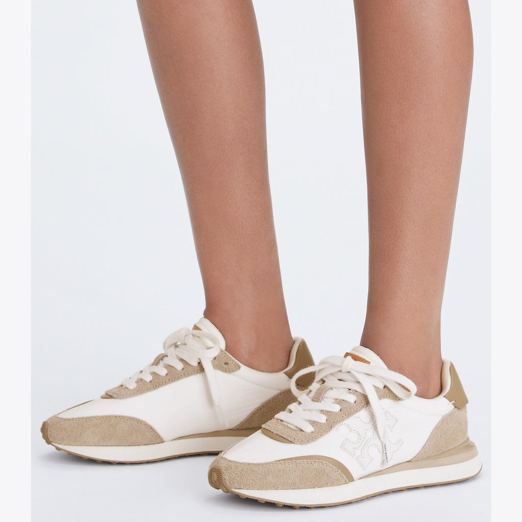 Tory Burch Destiny Trainer - White / White / Avola - 2