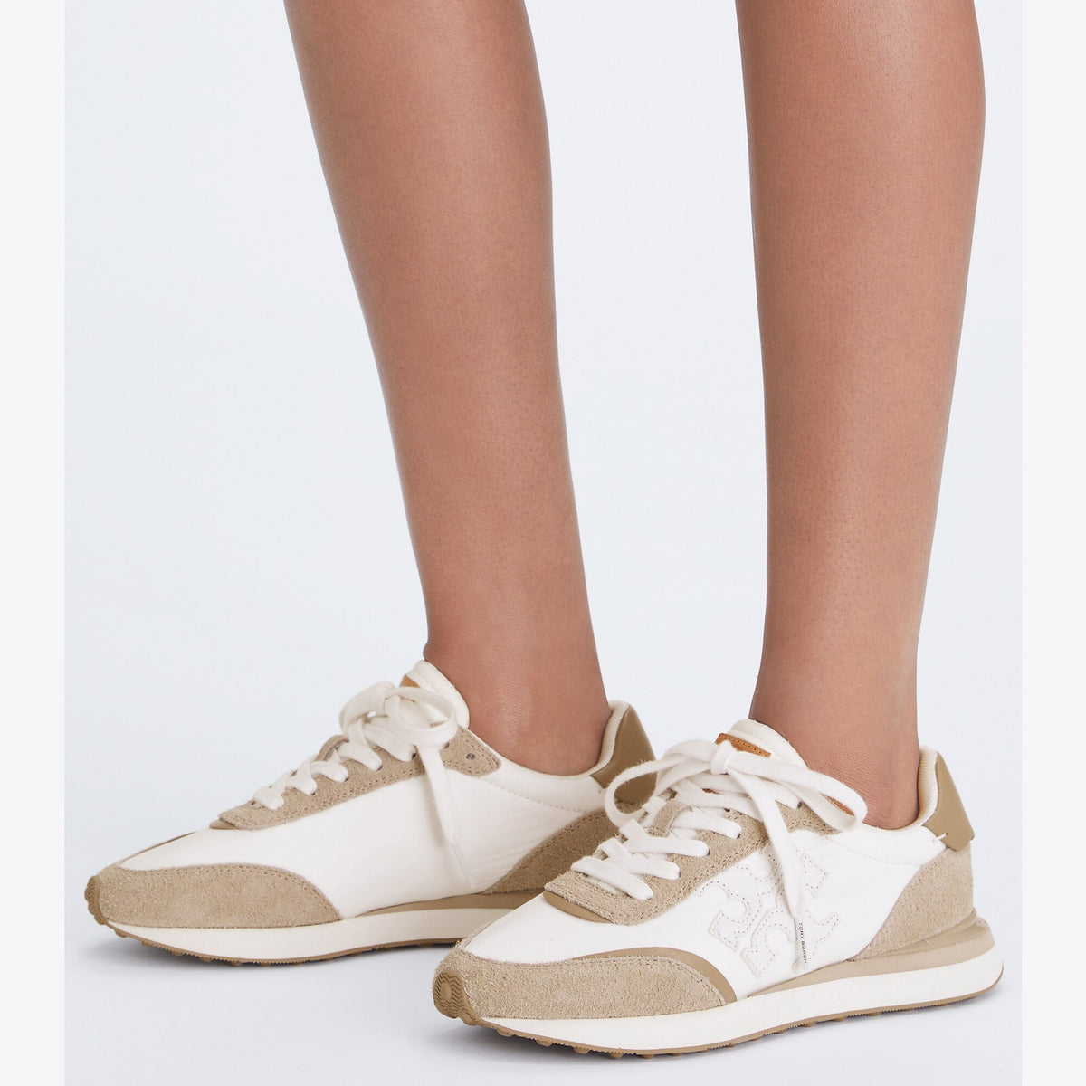 Tory Burch Destiny Trainer - White / White / Avola - 2