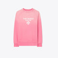 Tory Burch Distressed Cotton Sweatshirt - Vivid Bubblegum