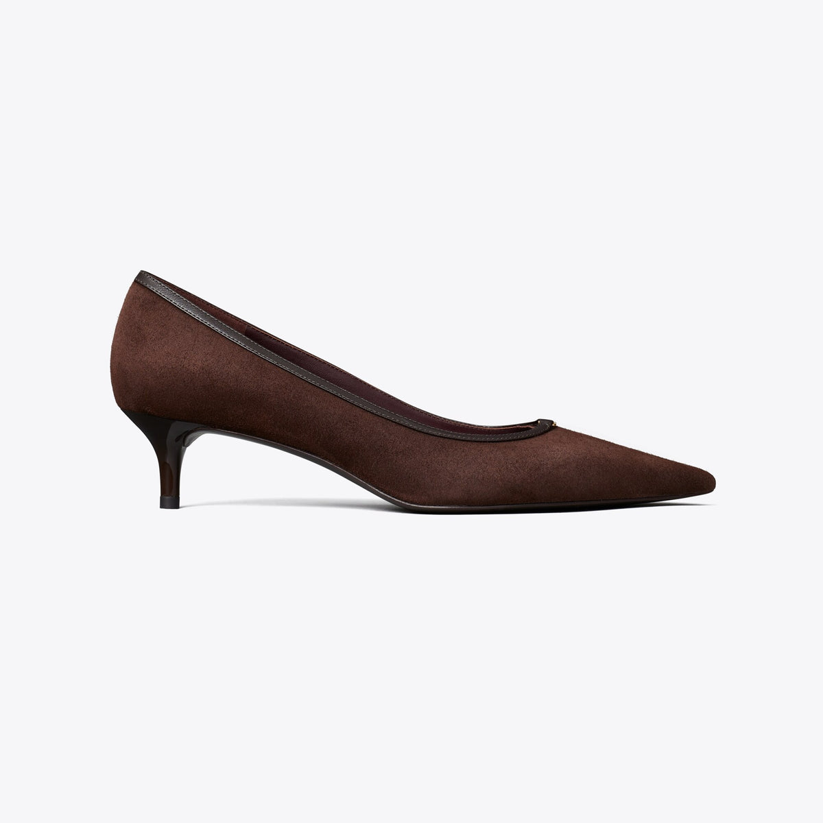 Tory Burch Double T Buckle Low-Heeled Pump - Dark Cocoa - 2