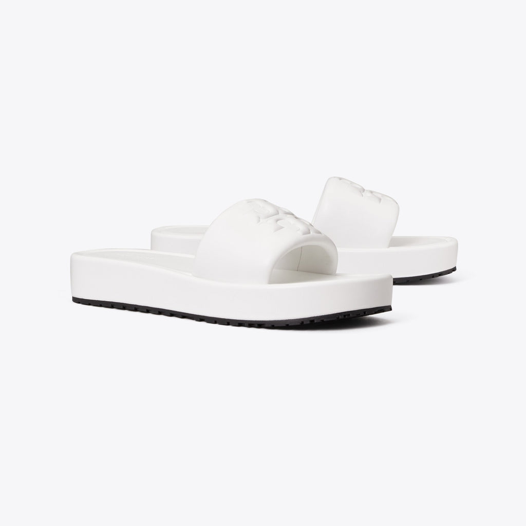 Tory Burch Double T Sport Platform Slide - Cirrus Cloud