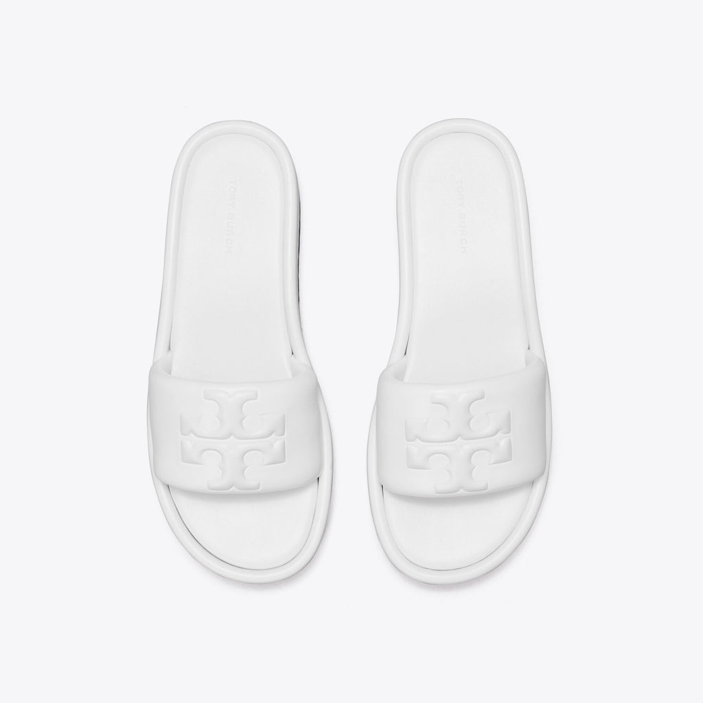 Tory Burch Double T Sport Platform Slide - Cirrus Cloud - 5