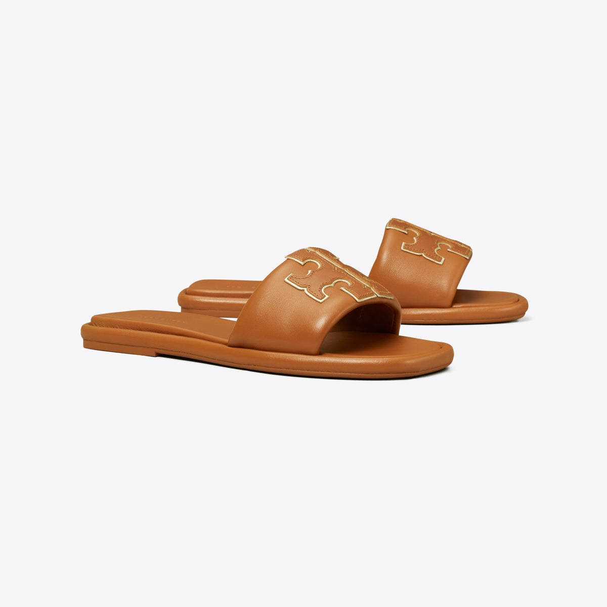Tory Burch Double T Sport Slide - Bourbon Miele / Gold