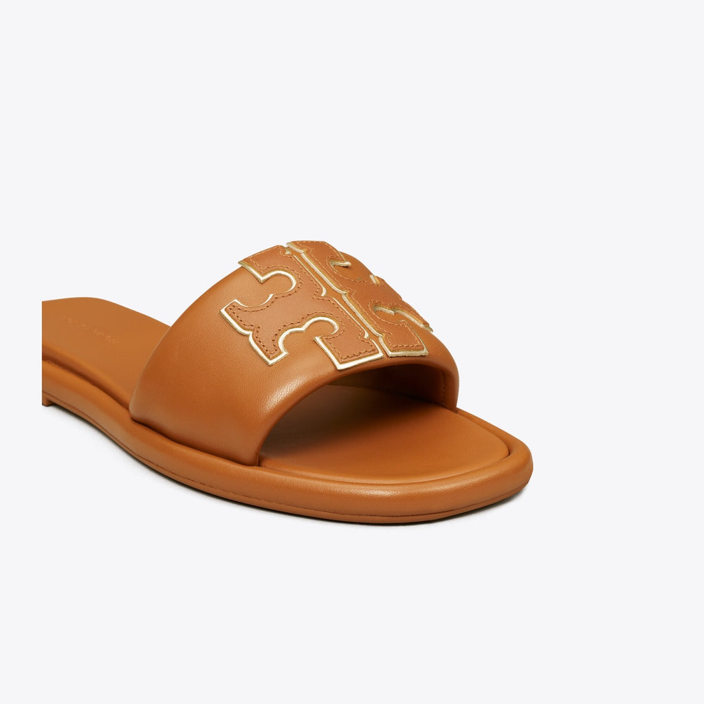 Tory Burch Double T Sport Slide - Bourbon Miele / Gold - 4