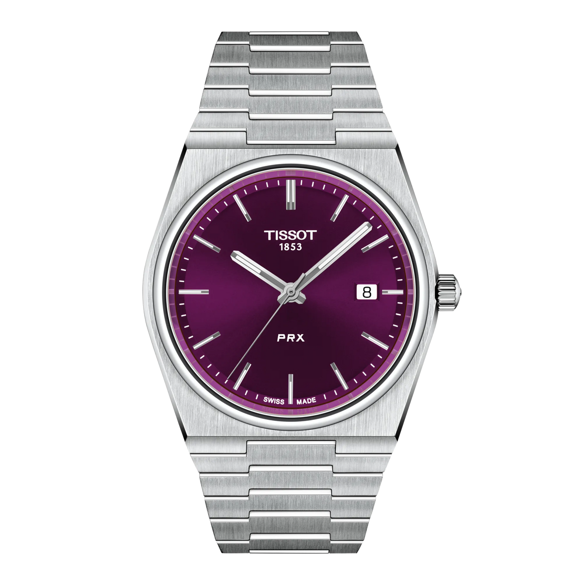 Front view of the watch Tissot PRX 40mm