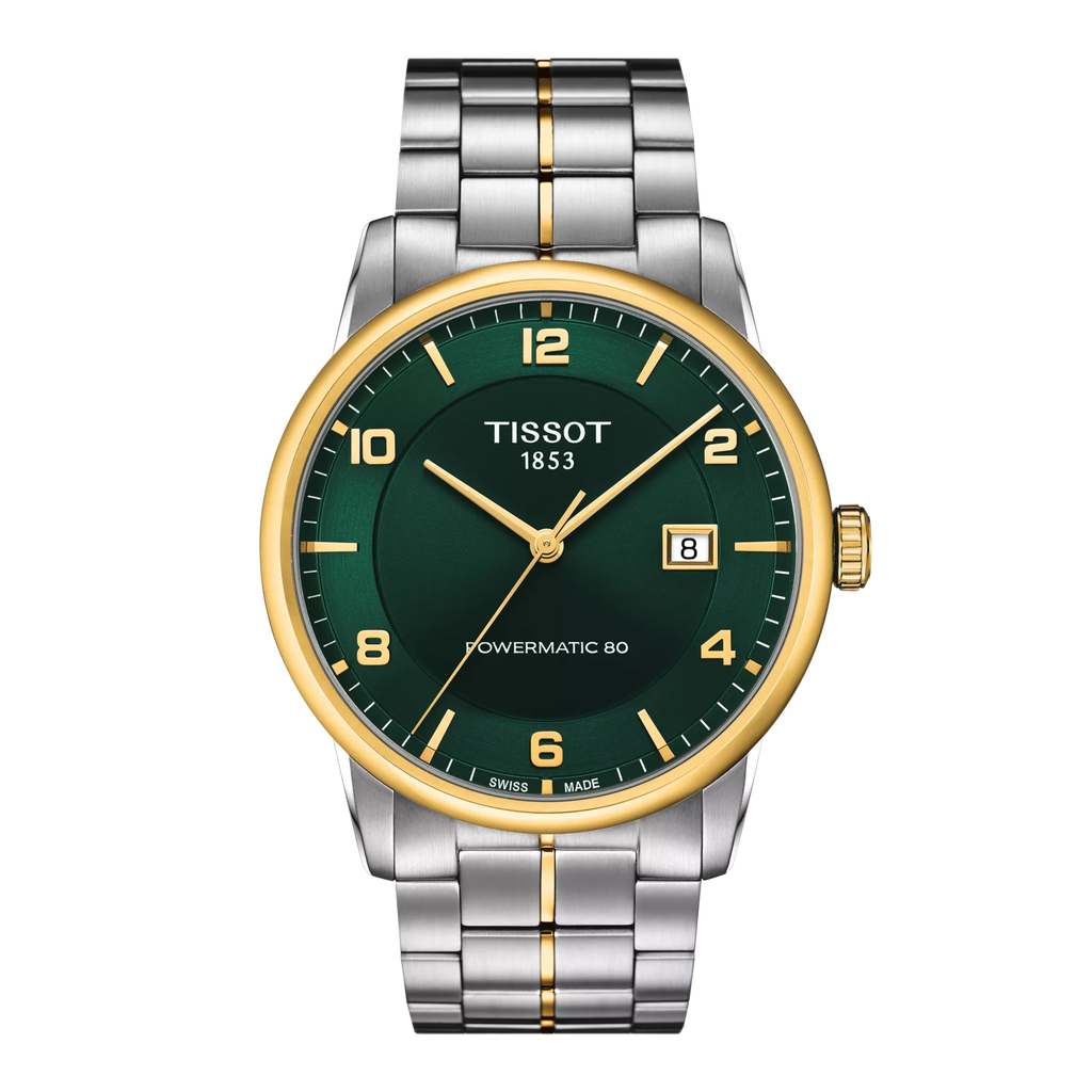 Front view of the watch Tissot Luxury Powermatic 80