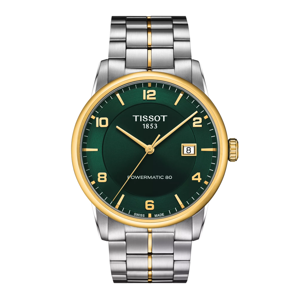 Front view of the watch Tissot Luxury Powermatic 80