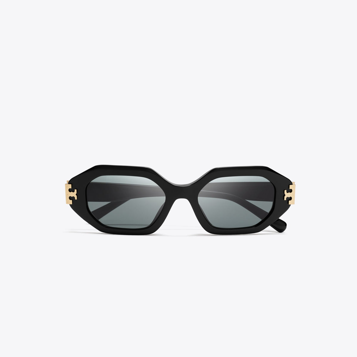 Tory Burch Eleanor Geometric Sunglasses - Black/Dark Gray - 3