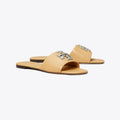 Tory Burch Eleanor Slide - Honeycomb Tan / Silver