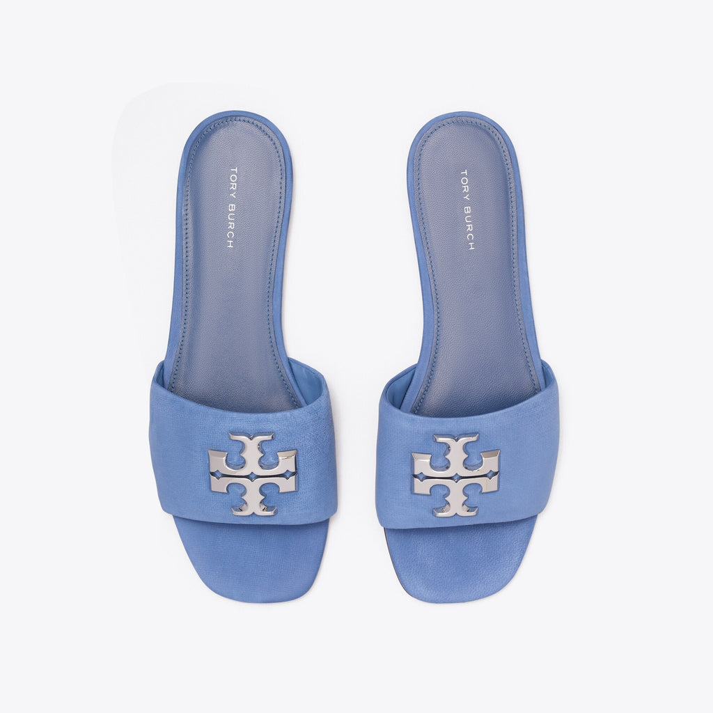 Tory Burch Eleanor Slide - Soft Blue / Silver - 5