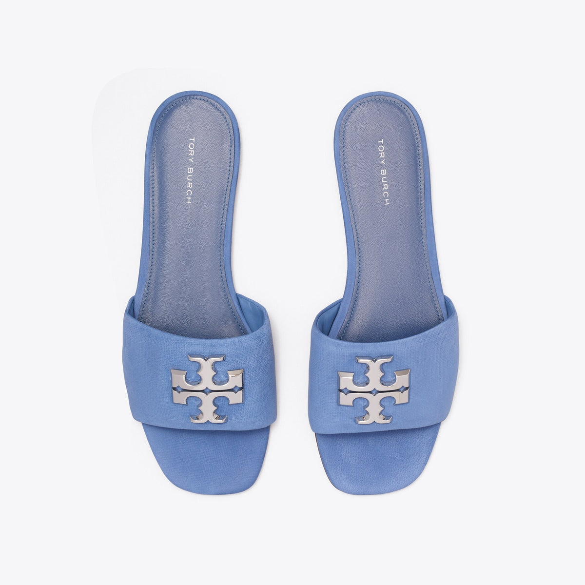 Tory Burch Eleanor Slide - Soft Blue / Silver - 5