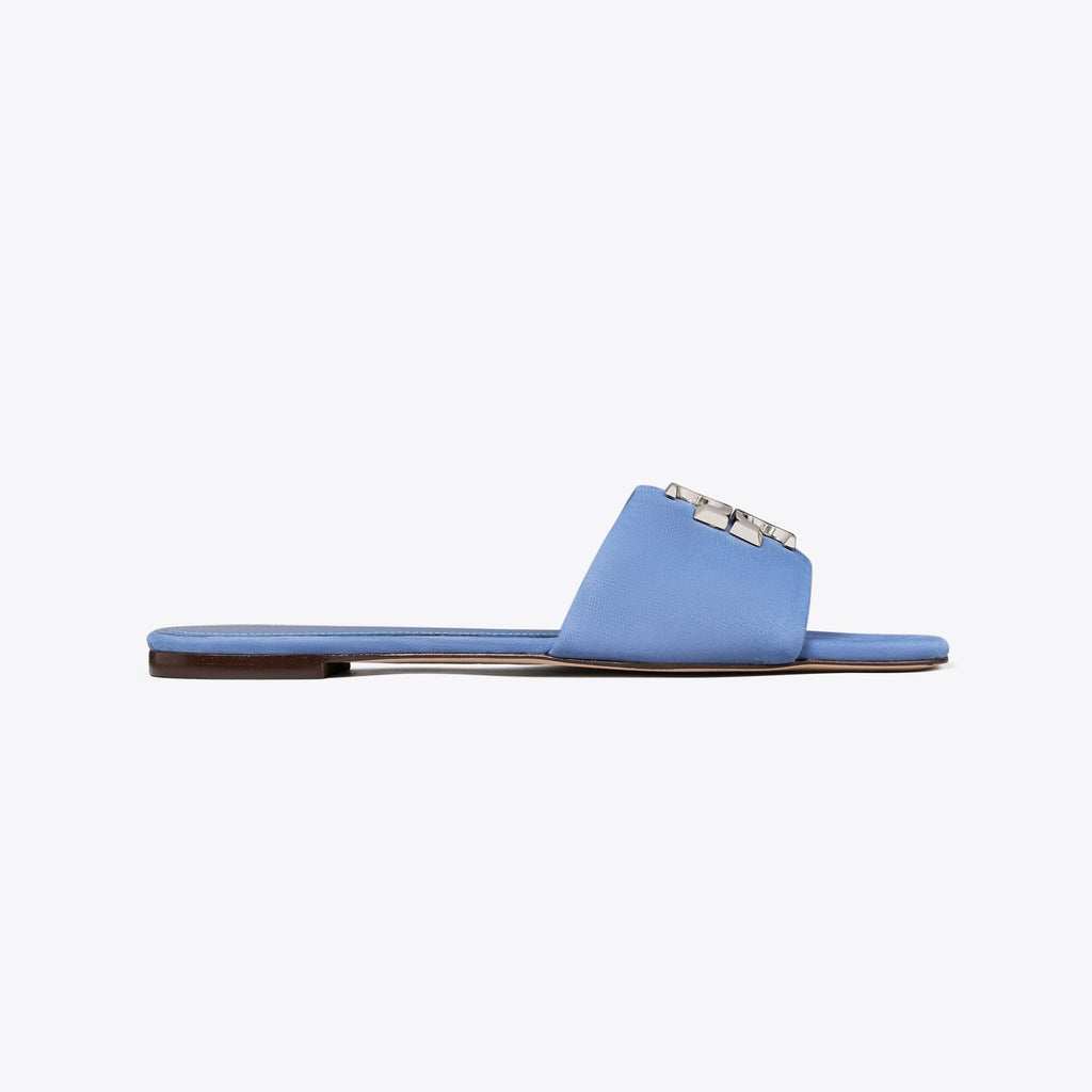 Tory Burch Eleanor Slide - Soft Blue / Silver - 3