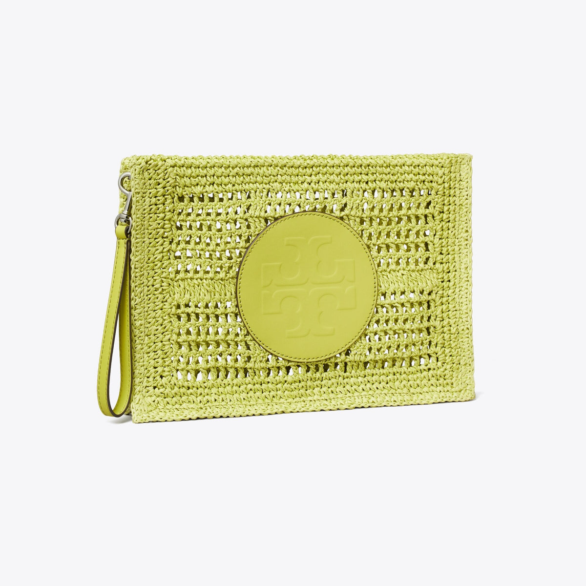 Tory Burch Ella Hand-Crocheted Pouch - Citrus Green