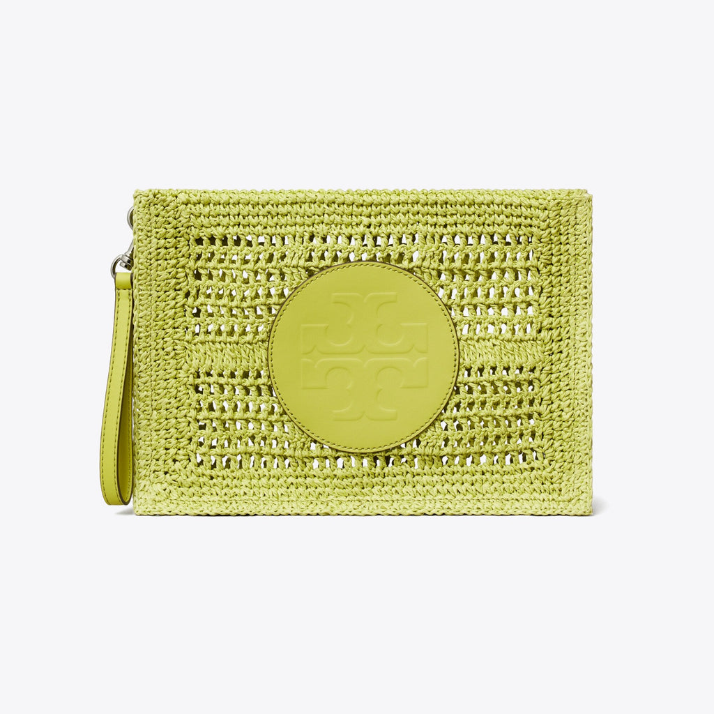 Tory Burch Ella Hand-Crocheted Pouch - Citrus Green - 2