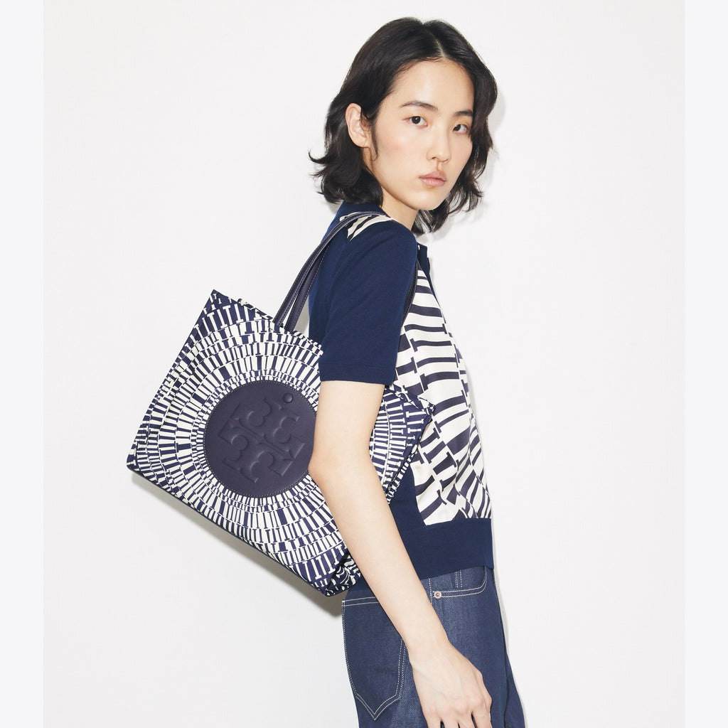 Tory Burch Ella Printed Small Tote - Navy Circle - 2