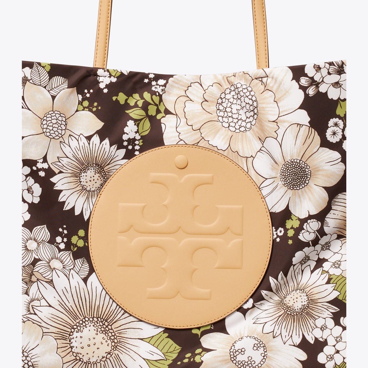 Tory Burch Ella Printed Tote - Floral Green/Brown - 4