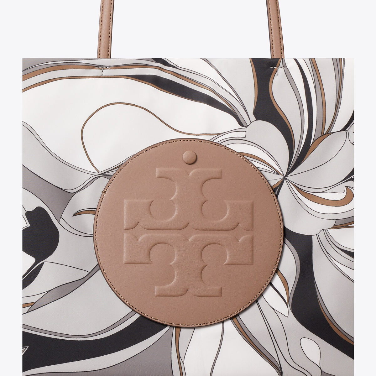 Tory Burch Ella Printed Tote - Tulip Swirl Gray Multi - 3