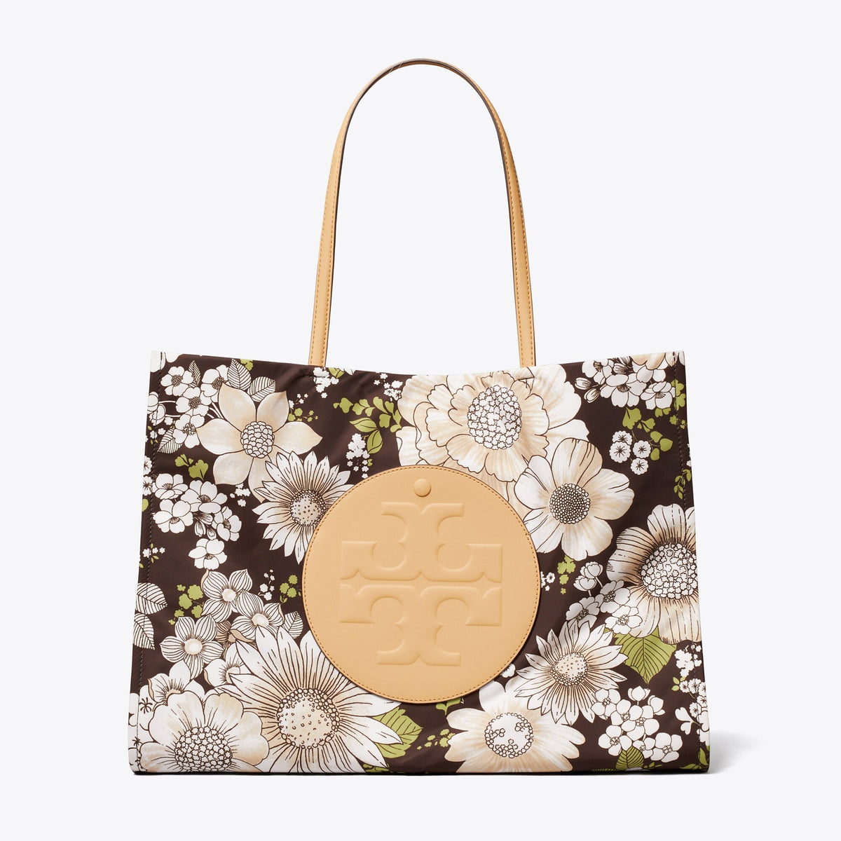 Tory Burch Ella Printed Tote - Floral Green/Brown - 3
