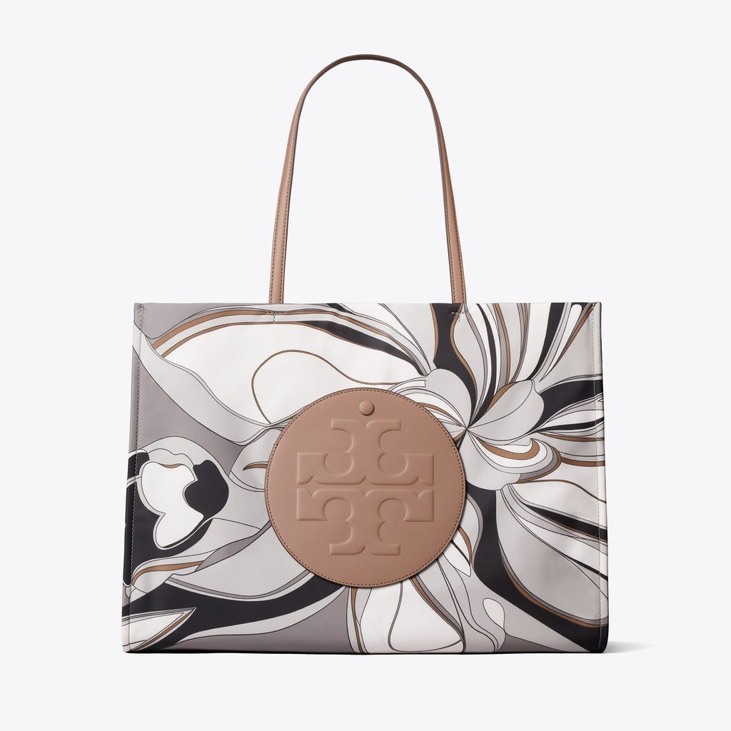 Tory Burch Ella Printed Tote - Tulip Swirl Gray Multi - 2