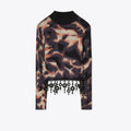 Tory Burch Embellished Cotton Top - Black / Brown