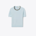 Tory Burch Embellished Wool Sweater - Frozen Sky
