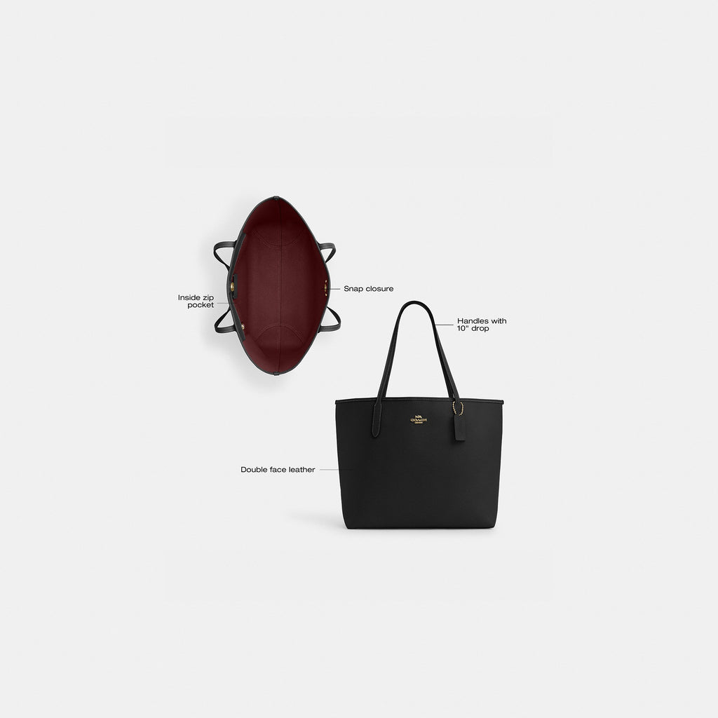 Coach City Tote Bag - Gold/Maple (Women's)