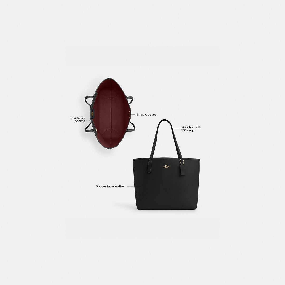 Coach City Tote Bag - Gold/Maple (Women's)