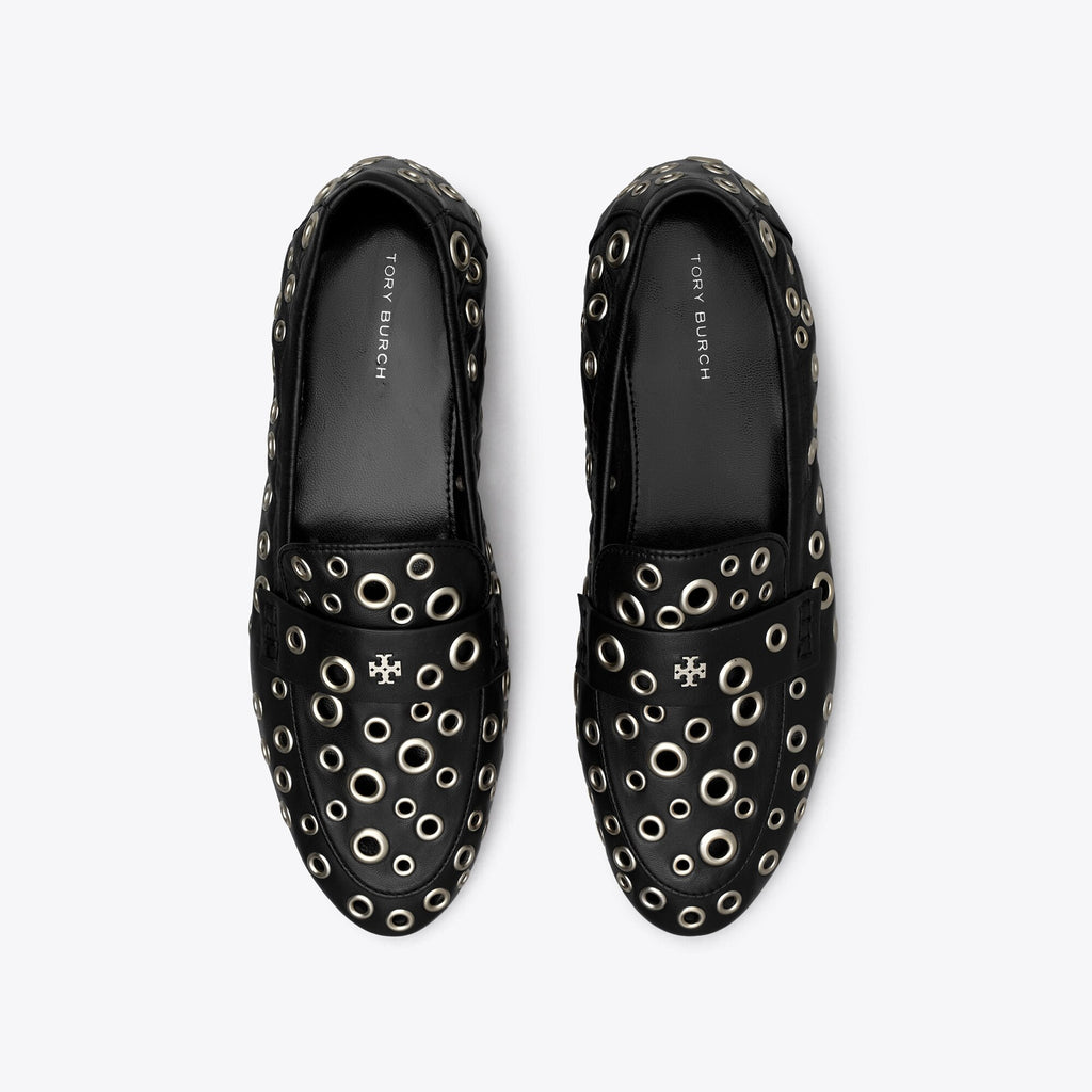 Tory Burch Eyelet Ballet Loafer - Perfect Black - 5