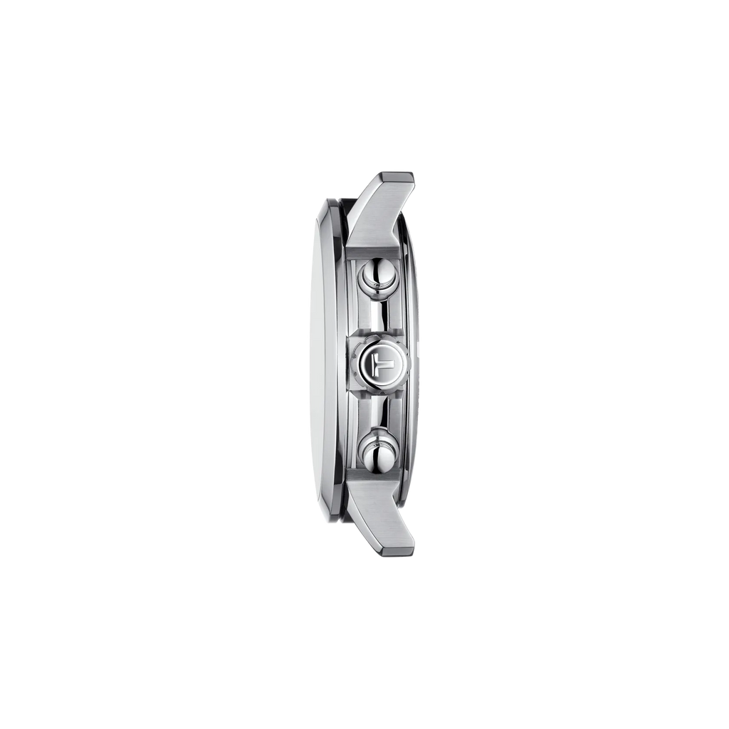 Profile view of the watch case Tissot PRC 200 43mm