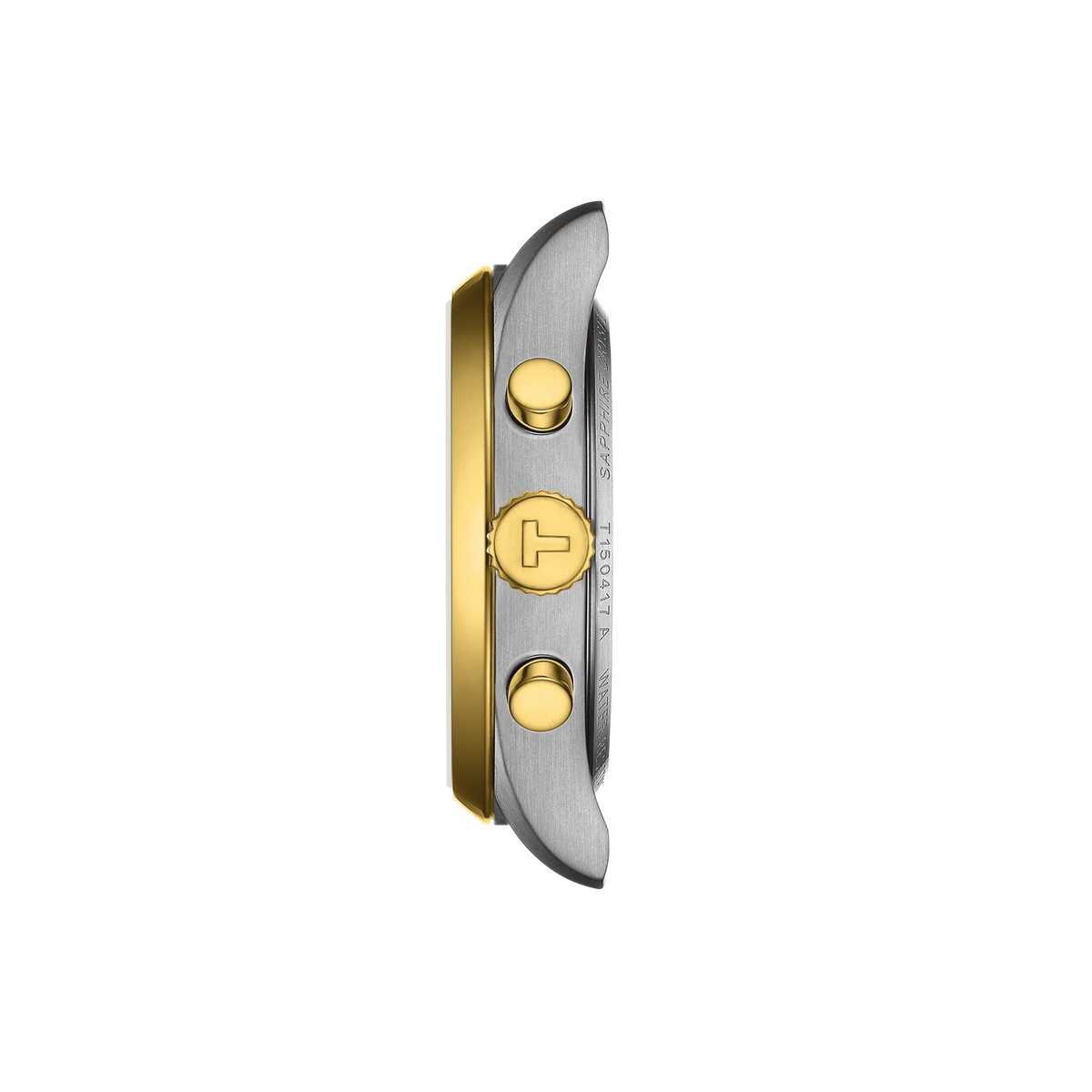 Profile view of the watch case TISSOT PR 100 40mm