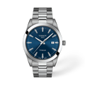 Front view of the watch Tissot Gentleman 40mm with shadow