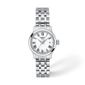 Front view of the watch Tissot Classic Dream 28mm with shadow