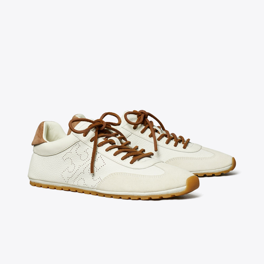 Tory Burch Field Sneaker - Cream / White Mocha / Gingerbread Brown