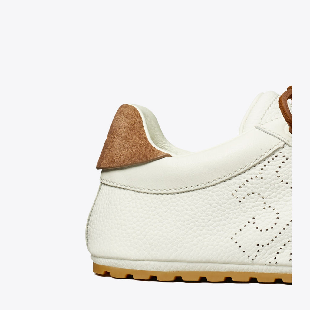 Tory Burch Field Sneaker - Cream / White Mocha / Gingerbread Brown - 4