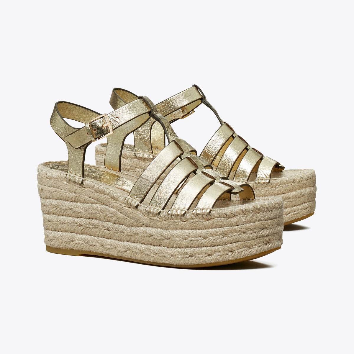 Tory Burch Fisherman Espadrille Wedge - Spark Gold