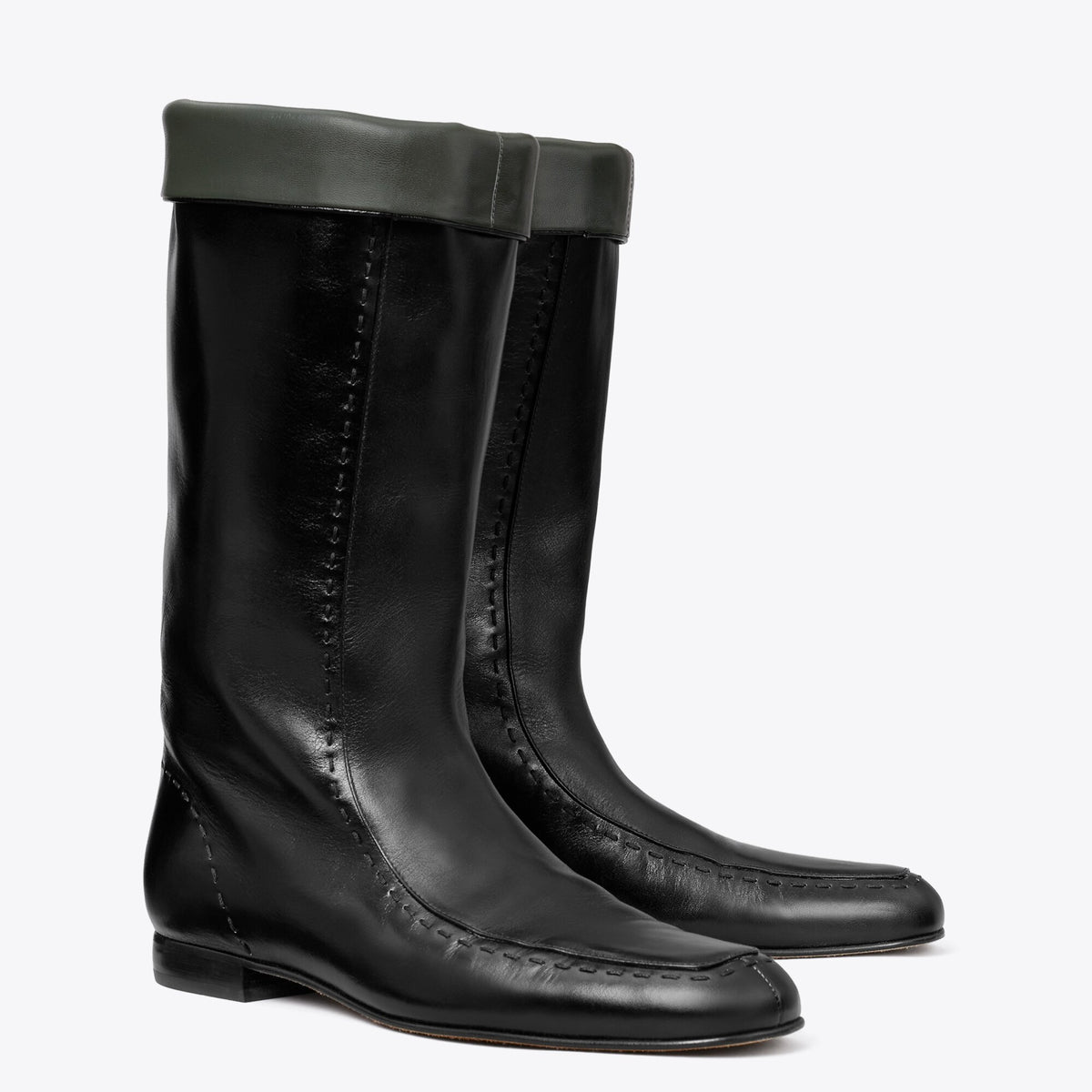 Tory Burch Flat Riding Boot - Perfect Black - 2