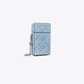 Tory Burch Fleming Denim-Print Suede Phone Crossbody - Denim