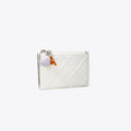 Tory Burch Fleming Distressed Charm Zip Card Case - Cirrus Cloud