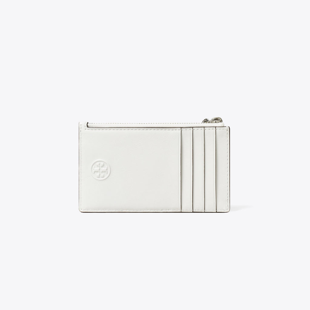 Tory Burch Fleming Distressed Charm Zip Card Case - Cirrus Cloud - 3