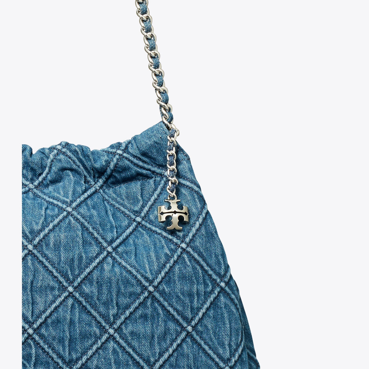 Tory Burch Fleming Soft Denim Hobo Bag - Denim - 4