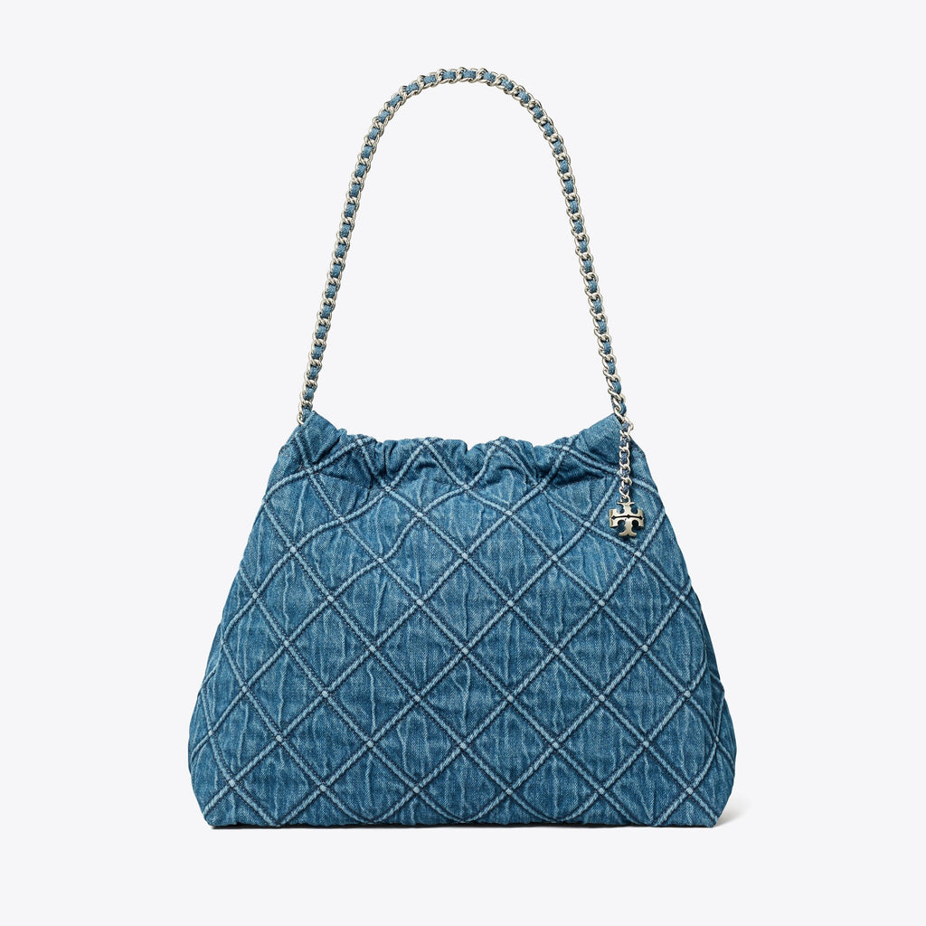 Tory Burch Fleming Soft Denim Hobo Bag - Denim - 3