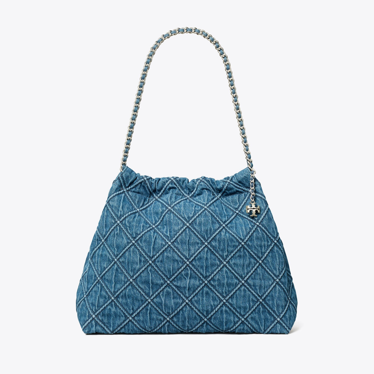 Tory Burch Fleming Soft Denim Hobo Bag - Denim - 3