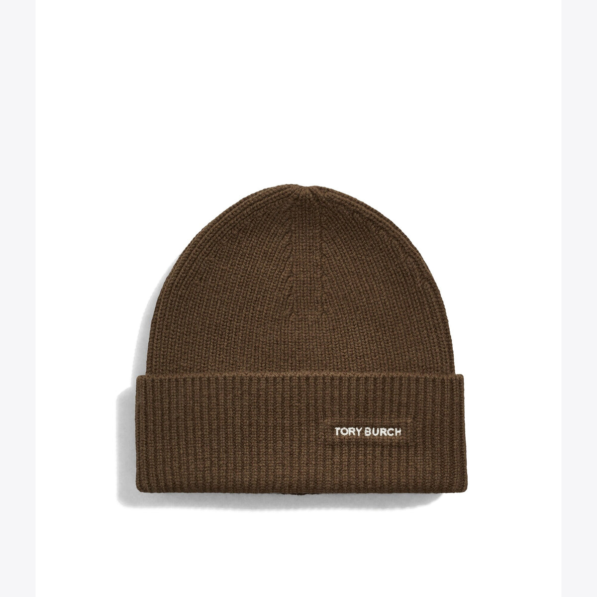 Tory Burch Fold Over Beanie - Dark Brown - 2