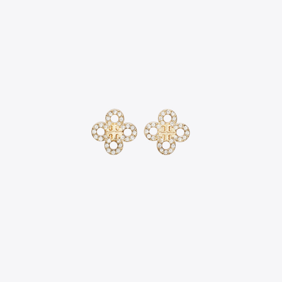Tory Burch Forget Me Not Clover Stud Earrings