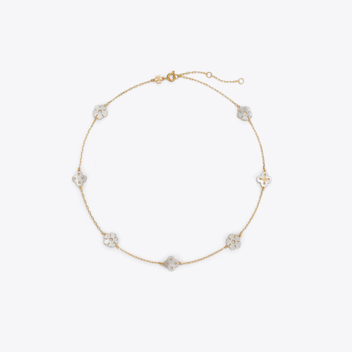 Tory Burch Forget Me Not Rosary Necklace - Tory Gold / Mother Of Pearl