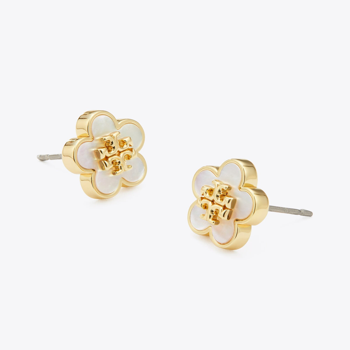 Tory Burch Forget Me Not Stud Earrings - Tory Gold / Mother Of Pearl - 2